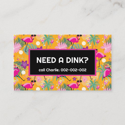 Funny Dinking Coach Pickleball Visitenkarte (Vorderseite)