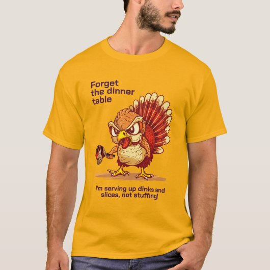 Funny Dinksgiving Delight: Türkei vs Pickleball! T-Shirt (Vorderseite)