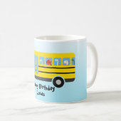 Funny DINO Dinosaurier Schulbus Junge Geburtstag Kaffeetasse (VorderseiteRechts)