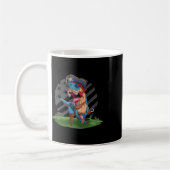 Funny Dino Pirate Us American Flag Independence Da Kaffeetasse (Links)