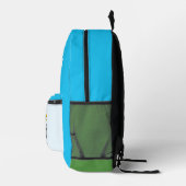 Funny Dinosaur 2. Personalisierter Name Bedruckter Rucksack (Rechts)