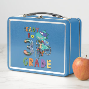 Funny Dinosaur 3Rd Personalisierter Name Metall Brotdose