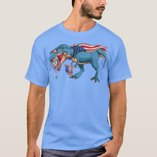 Funny Dinosaur 4. Juli Kinder Jungen Männer Ameris T-Shirt