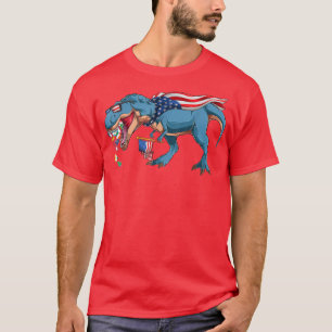 Funny Dinosaur 4. Juli Kinder Jungen Männer Ameris T-Shirt