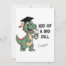 Funny Dinosaur Abschluss Card - Kind eines großen