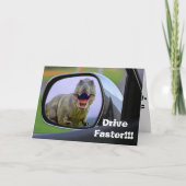 Funny Dinosaur Aging Birthday Karte (Vorderseite)