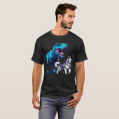 Funny Dinosaur Alaskan Malamute Walking Dog Lover T-Shirt (Vorne ganz)