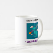 Funny Dinosaur Asteroid Alles ist schön Kaffeetasse (VorderseiteRechts)