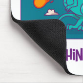 Funny Dinosaur Asteroid Alles ist schön Mousepad (Ecke)