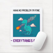 Funny Dinosaur Asteroid Alles ist schön Mousepad (Mit Mouse)