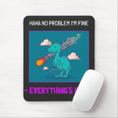 Funny Dinosaur Asteroid Alles ist schön Mousepad (Mit Mouse)