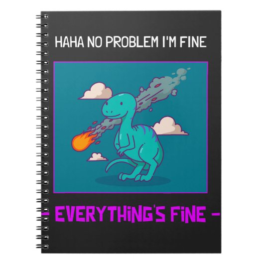 Funny Dinosaur Asteroid Alles ist schön Notizblock (Vorderseite)