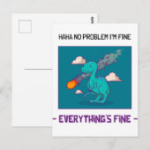 Funny Dinosaur Asteroid Alles ist schön Postkarte (Vorne/Hinten)