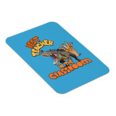 Funny Dinosaur Bester Lehrer im Klassenzimmer Magnet (Rechte Seite)