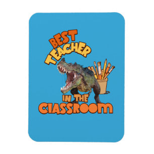 Funny Dinosaur Bester Lehrer im Klassenzimmer Magnet