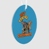 Funny Dinosaur Bester Lehrer im Klassenzimmer Ornament (Vorderseite)