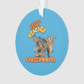 Funny Dinosaur Bester Lehrer im Klassenzimmer Ornament (Vorderseite)