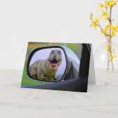 FUNNY DINOSAUR BIRTHDAY CARD KARTE (Gelbe Blume)