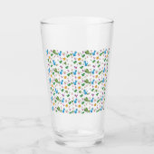 Funny Dinosaur Blätter Glas (Vorderseite)