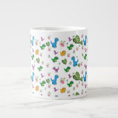 Funny Dinosaur Blätter Jumbo-Tasse (Vorderseite)