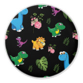 Funny Dinosaur, Blätter Keramikknauf (Vorderseite)