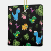 Funny Dinosaur, Blätter Keramikornament (Links)
