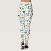 Funny Dinosaur, Blätter Leggings (Rückseite)