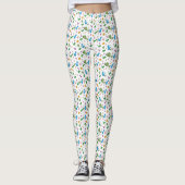 Funny Dinosaur Blätter Leggings (Vorderseite)