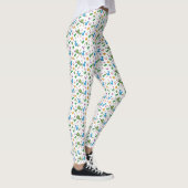 Funny Dinosaur Blätter Leggings (Rechts)