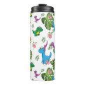Funny Dinosaur, Blätter Thermosbecher (Vorderseite)