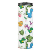 Funny Dinosaur, Blätter Thermosbecher (Rückseite)