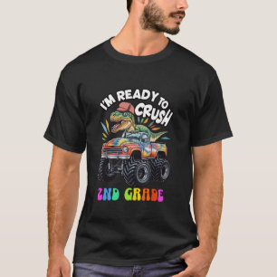 Funny Dinosaur Boys 2nd Grade Ich bin bereit zu ze T-Shirt