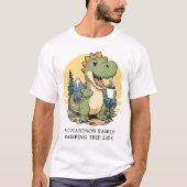 Funny Dinosaur Camper Custom Family Camping Trip T-Shirt (Vorderseite)