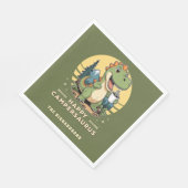 Funny Dinosaur Camper Outdoor Custom Camping Serviette (Ecke)