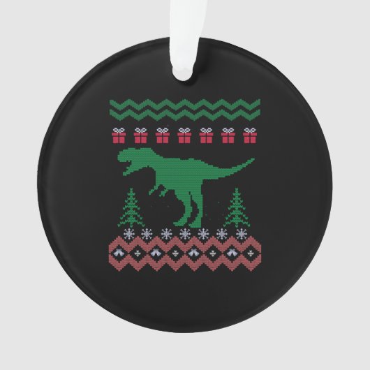 Funny Dinosaur Christmas Ornament (Vorderseite)
