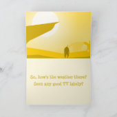 Funny Dinosaur Climate Change Cartoon Karte (Innenseite)