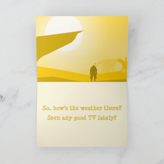 Funny Dinosaur Climate Change Cartoon Karte (Innenseite)