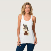 Funny Dinosaur Dino Bester Lehrer Tank Top (Vorderseite Vollansicht)