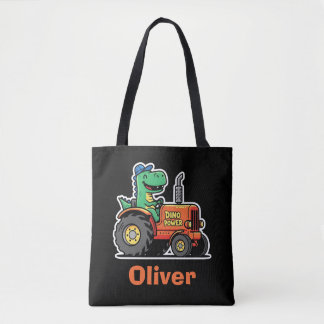 Funny Dinosaur Driving Tractor Dino Power Tasche