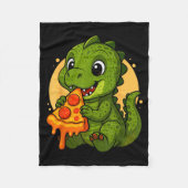 Funny Dinosaur Eating Zza Graphic Boys Girls Dinos Fleecedecke (Vorderseite)