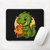 Funny Dinosaur Eating Zza Graphic Boys Girls Dinos Mousepad (Mit Mouse)