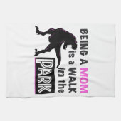 Funny Dinosaur Eine Mama ist ein Spaziergang im Pa Geschirrtuch (Horizontal)