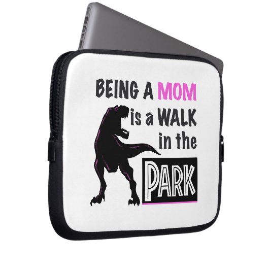 Funny Dinosaur Eine Mama ist ein Spaziergang im Pa Laptopschutzhülle (Vorne Rechts)