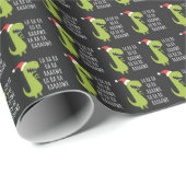 Funny Dinosaur Fa Ra Ra Rawr Rawr Christmas T Rex Geschenkpapier (Rolleneckpunkt)