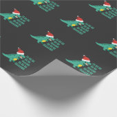 Funny Dinosaur Fa Ra Rawr Rawr Weihnachten TRex xm Geschenkpapier (Ecke)
