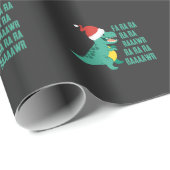 Funny Dinosaur Fa Ra Rawr Rawr Weihnachten TRex xm Geschenkpapier (Rolleneckpunkt)