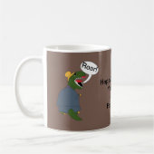 Funny Dinosaur Female Boss Personalize Kaffeetasse (Links)