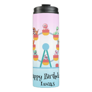 Funny dinosaur Ferris Rad Geburtstagsparty DIY Nam Thermosbecher