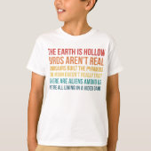 Funny Dinosaur Flat Earth Alien Verschwörungstheor T-Shirt (Vorderseite)