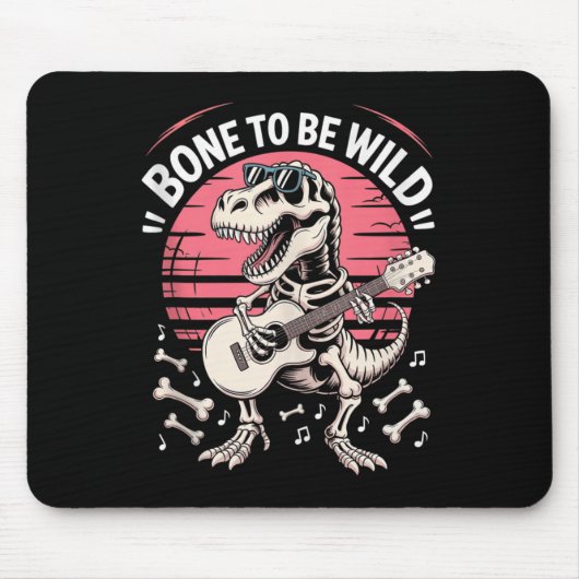 Funny Dinosaur Fossil - Knochen, um wild zu sein T Mousepad (Vorne)